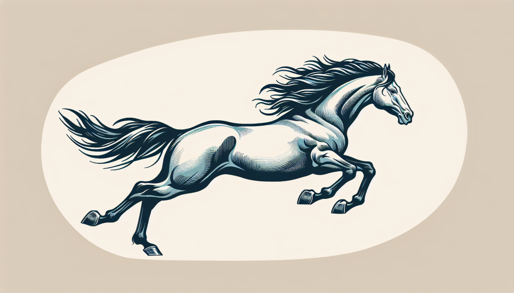 A fast-running thoroughbred horse