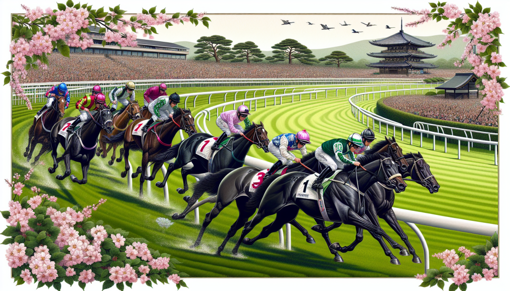 A horse racing scene