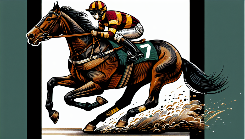 A jockey riding a horse