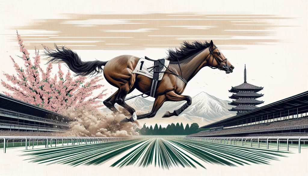 A racehorse sprinting on the track