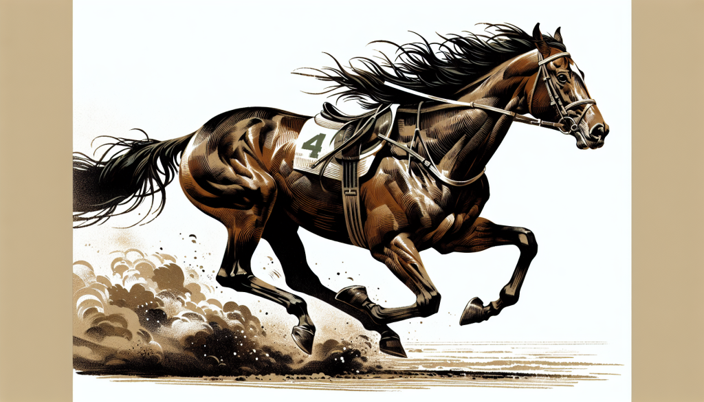 A racehorse in full gallop